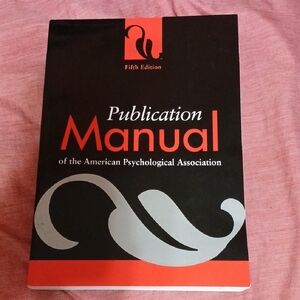American Psychological Association Publication Manual - Black and Red